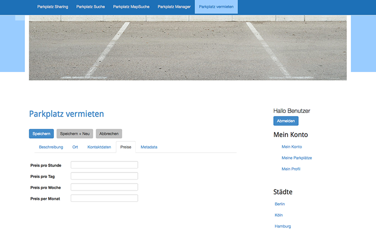parkplatz vermieten preisangabe