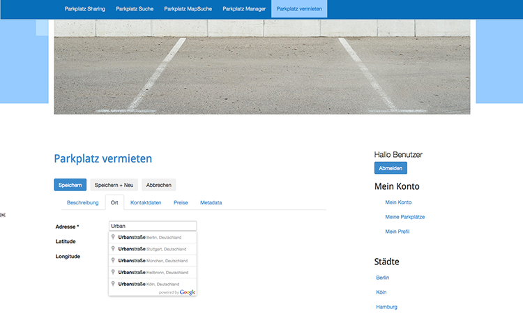 parkplatz vermieten standort
